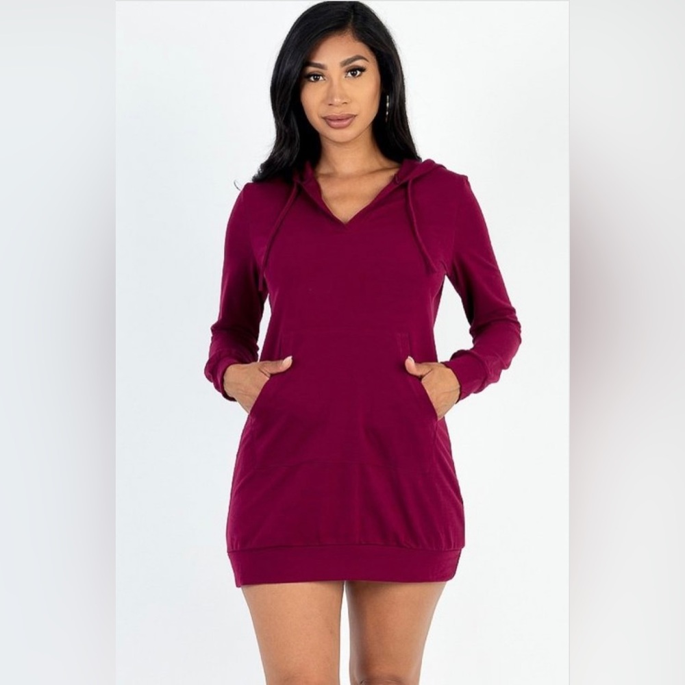 French Terry hoodie dress